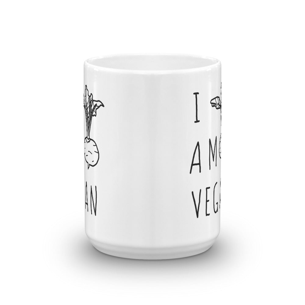 I Am Vegan Coffee Mug, Vegan Ceramic Coffee Mug