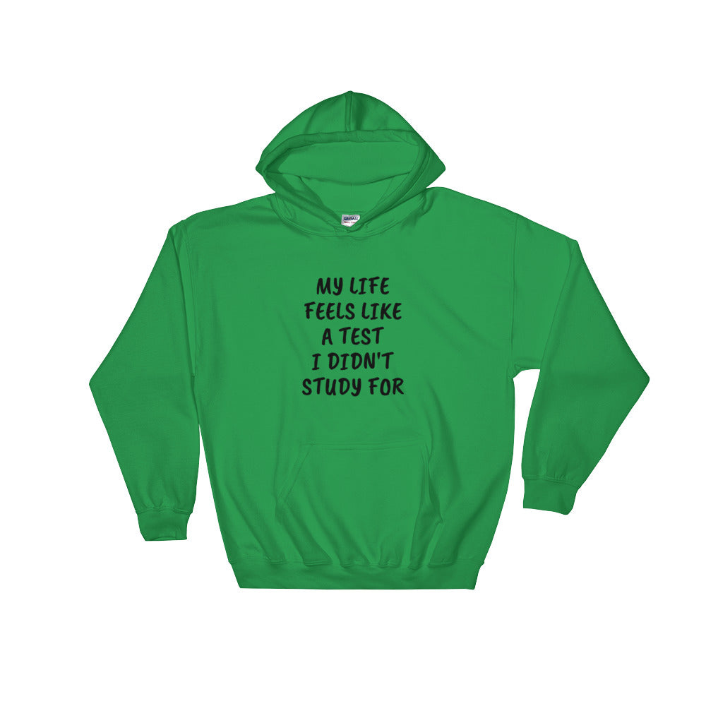 My life is a test Hooded Sweatshirt