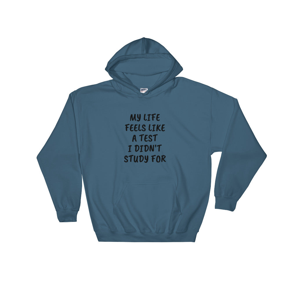 My life is a test Hooded Sweatshirt