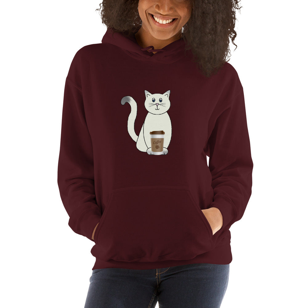 My Cat & My Coffee Hooded Sweatshirt By PInc Outfits