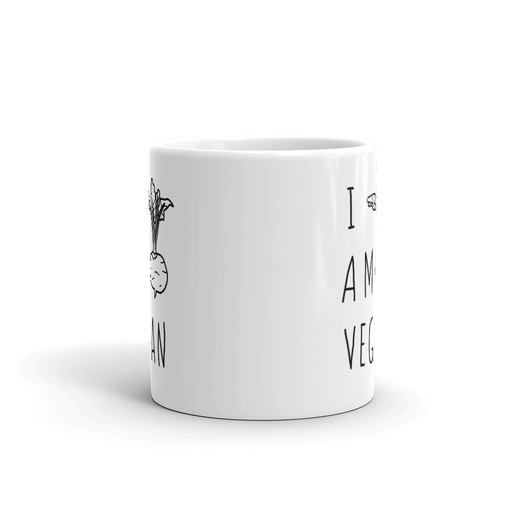 I Am Vegan Coffee Mug, Vegan Ceramic Coffee Mug