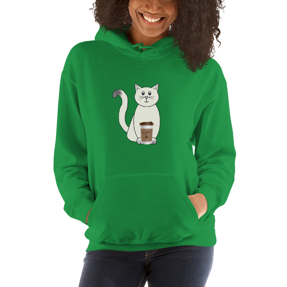 My Cat & My Coffee Hooded Sweatshirt By PInc Outfits