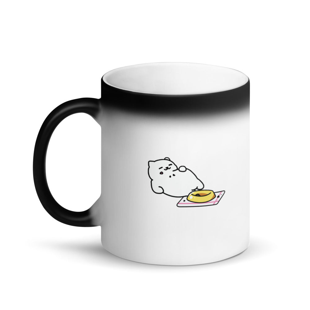 Matte Black Magic Fluffy Cat Mug