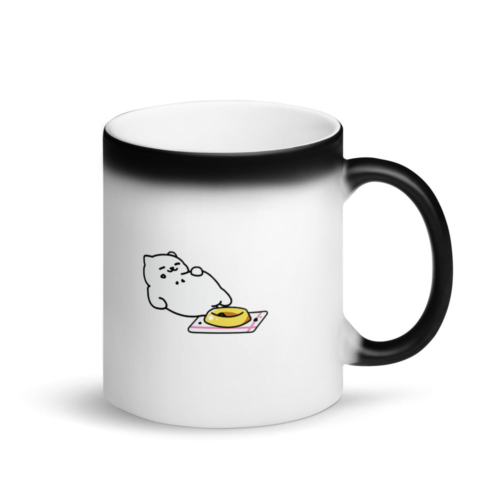 Matte Black Magic Fluffy Cat Mug